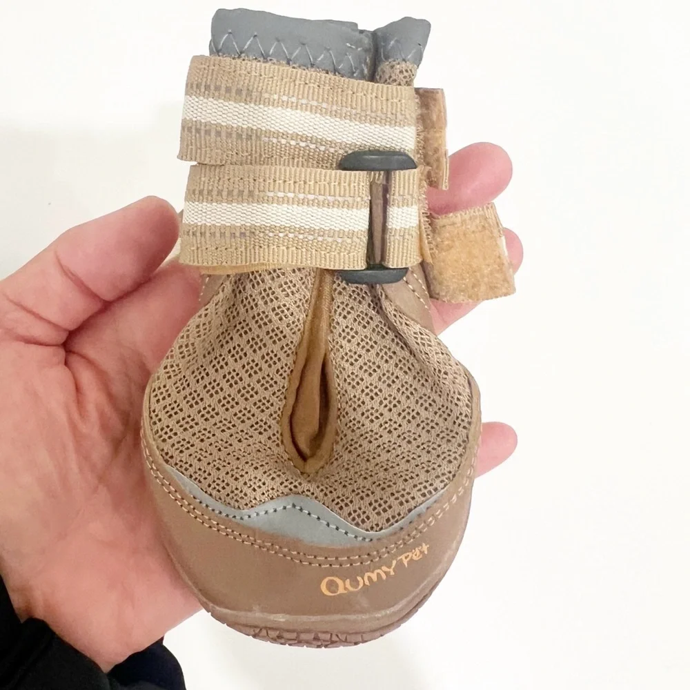Tan Dog Shoes- 1 pair only Size 6